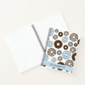 Blaue Donuts, braune Donuts, Sprinklen, Ihr Name Notizblock (Innenseite)