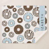 Blaue Donuts, braune Donuts, Sprinklen, Ihr Name Sherpadecke (Vorderseite (Horizontal))