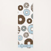 Blaue Donuts, braune Donuts, Sprinklen, Ihr Name Yogamatte (Vorderseite)