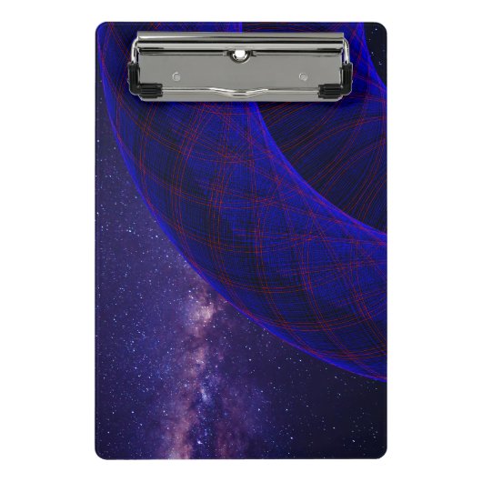 Blaue Donuts im Weltraum Mini-Clipboard Mini Klemmbrett (Vorderseite)