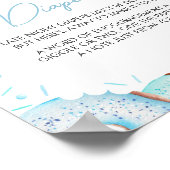 Blaue Donuts und Windeln Spätabenteuer Poster (Ecke)