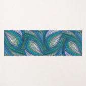 Blaue Doodkunst Yoga-Matte Yogamatte (Vorderseite (Horizontal))