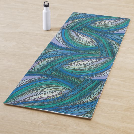 Blaue Doodkunst Yoga-Matte Yogamatte (Beispiel)