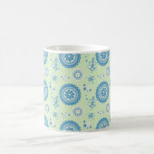 Blaue Dosen und Kreise Kaffeetasse (Mittel)