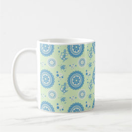 Blaue Dosen und Kreise Kaffeetasse