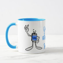 Blaue Dosenkreatur-Kaffeetasse