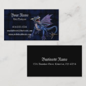 Blaue Drache-Fantasie-Visitenkarte Visitenkarte (Vorne/Hinten)