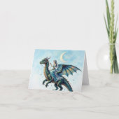 Blaue-Drache-Fee-Jeder-Anlass Karte (Vorderseite)