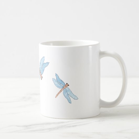 Blaue Drache-Fliege Kaffeetasse (Rechts)
