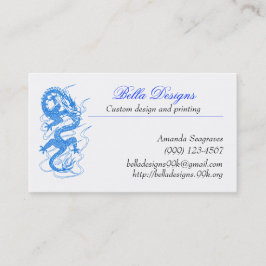 Blaue Drache-Visitenkarten Visitenkarte
