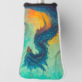 Blaue Drachenbespannung Golf Headcover (Rotieren 90)