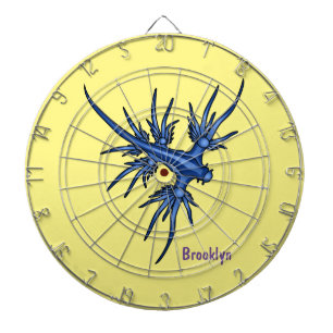 Blaue Drachendarstellung Dartscheibe