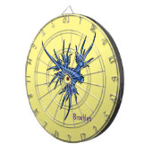 Blaue Drachendarstellung Dartscheibe (Vorderseite rechts)
