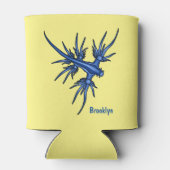 Blaue Drachendarstellung Dosenkühler (Rückseite)