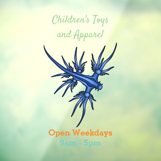 Blaue Drachendarstellung Fensteraufkleber (Blatt 3)