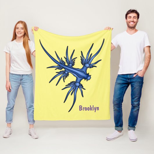 Blaue Drachendarstellung Fleecedecke (Beispiel)