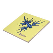 Blaue Drachendarstellung Fliese (Seite)