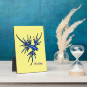 Blaue Drachendarstellung Fotoplatte (Seite)