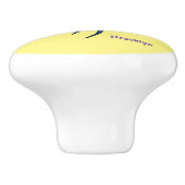 Blaue Drachendarstellung Keramikknauf (Seitenansicht)