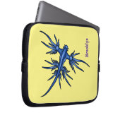 Blaue Drachendarstellung Laptopschutzhülle (Vorne Rechts)