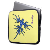 Blaue Drachendarstellung Laptopschutzhülle (Vorderseite Links)