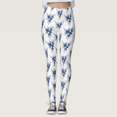 Blaue Drachendarstellung Leggings (Vorderseite)