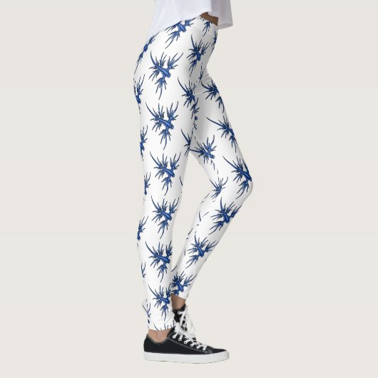 Blaue Drachendarstellung Leggings (Rechts)