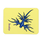 Blaue Drachendarstellung Magnet (Horizontal)