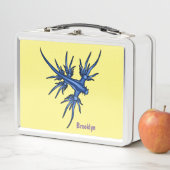 Blaue Drachendarstellung Metall Brotdose (Beispiel)