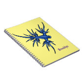 Blaue Drachendarstellung Notizblock (Rechte Seite)