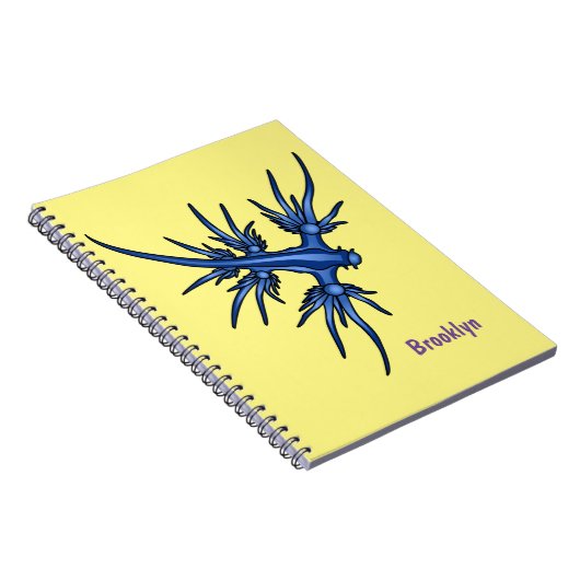 Blaue Drachendarstellung Notizblock (Rechte Seite)