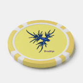 Blaue Drachendarstellung Pokerchips (Einzeln)