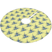 Blaue Drachendarstellung Polyester Weihnachtsbaumdecke (Schrägansicht)