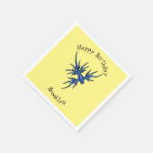 Blaue Drachendarstellung Serviette (Ecke)