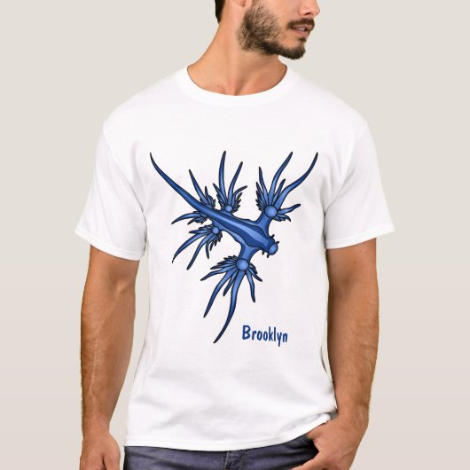 Blaue Drachendarstellung T-Shirt (Vorderseite)