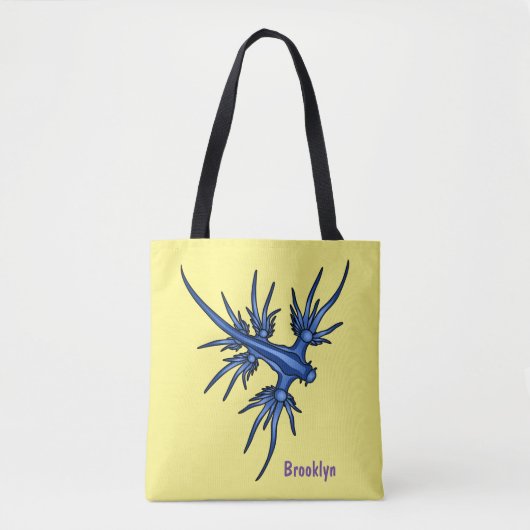 Blaue Drachendarstellung Tasche (Vorderseite)