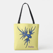 Blaue Drachendarstellung Tasche (Rückseite)