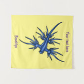 Blaue Drachendarstellung Wandteppich (Vorderseite (Horizontal))