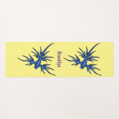 Blaue Drachendarstellung Yogamatte (Rückseite (Horizontal))