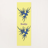 Blaue Drachendarstellung Yogamatte (Rückseite)