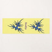 Blaue Drachendarstellung Yogamatte (Vorderseite (Horizontal))