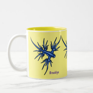 Blaue Drachendarstellung Zweifarbige Tasse