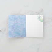 Blaue Drachenfliege Dankeskarte (Innenseite)