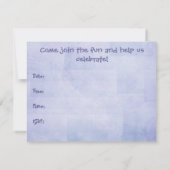 Blaue Drachenfliege Einladung zum Geburtstag (Rückseite)