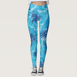 Blaue Drachenkreatur Leggings