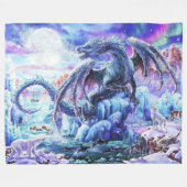BLAUE DRAGON FLEECEDECKE (Vorderseite (Horizontal))