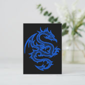 BLAUE DRAGON POSTKARTE (Stehend Vorderseite)