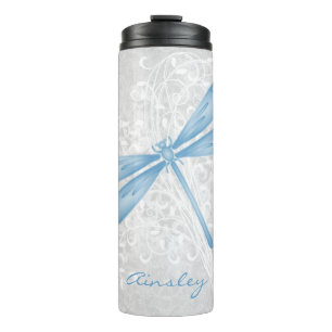 Blaue Dragonfly Personalisierter Thermaltumbler Thermosbecher