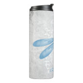 Blaue Dragonfly Personalisierter Thermaltumbler Thermosbecher (Nach links gedreht)