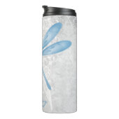 Blaue Dragonfly Personalisierter Thermaltumbler Thermosbecher (Nach rechts gedreht)